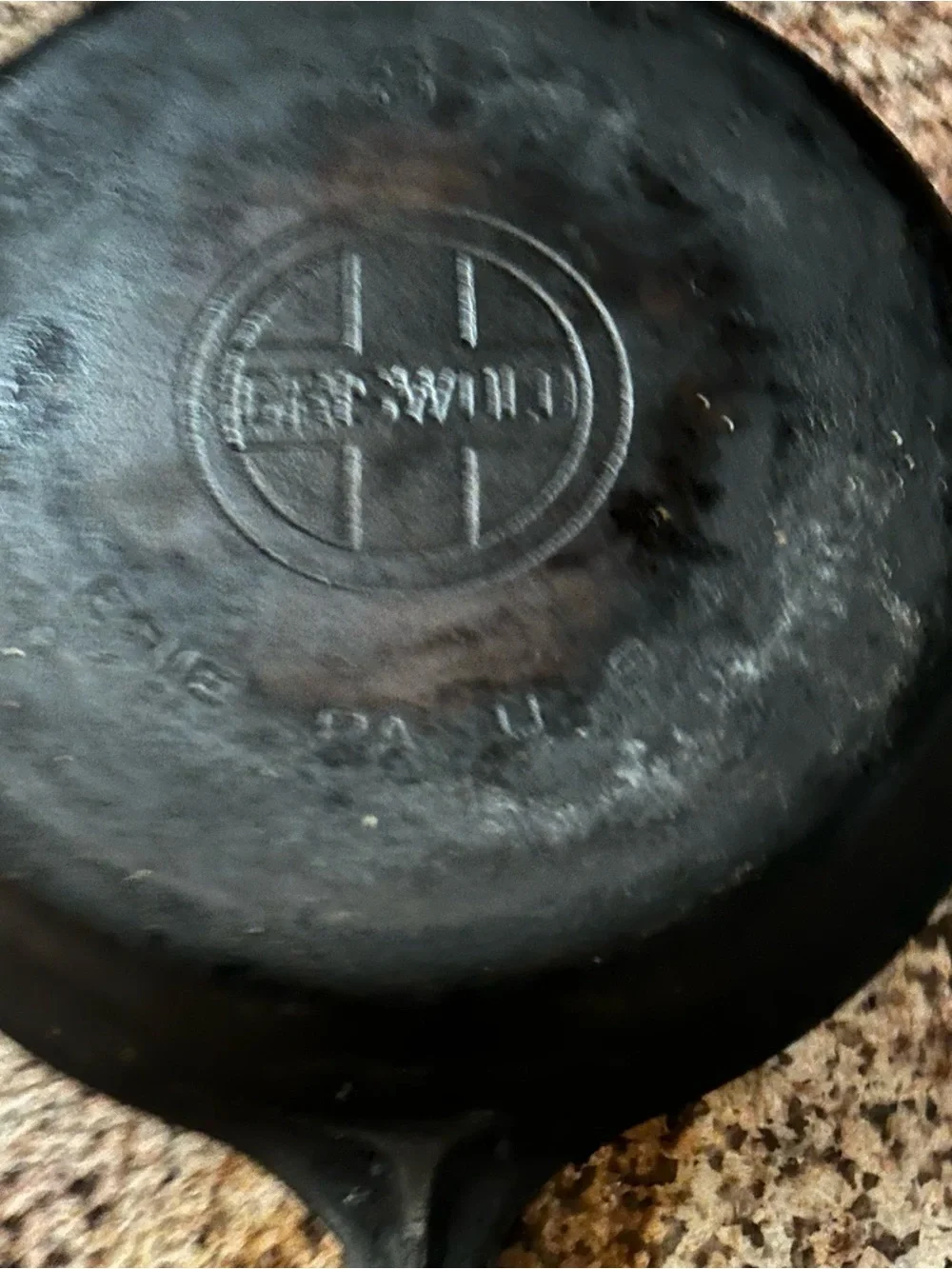 Vintage Griswold No. 8 Cast Iron Skillet  Large Block Logo